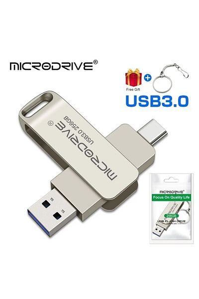MicroDrive 64gb Type-C USB 3.0 Fast Flash Memory - Dual Input Metal Rugged Original