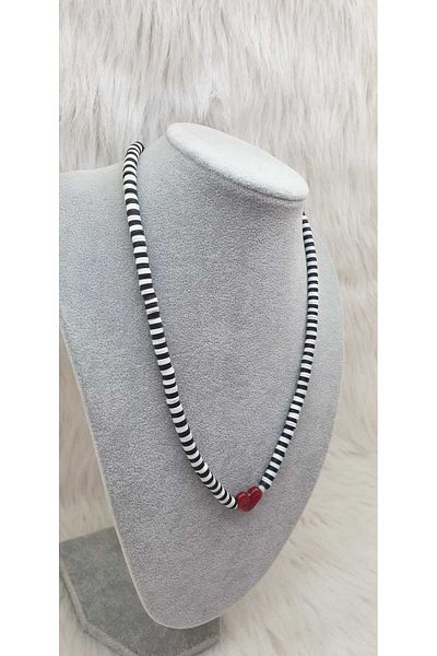 HAPPY HANDMADE Red Murano Beaded Long Necklace - Adjustable and Gift Jewelry