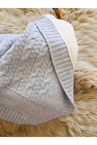 Misket Baby Blue Knitwear Blanket