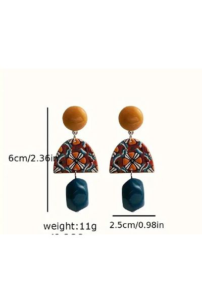 TAKINTI AKSESUAR Green Dangle Earring Design