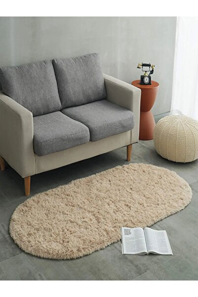 ALgorand Home Post Peluş Oval Halı Vizon Tüylü Yumuşak, Yıkanabilir, Kaymaz T...