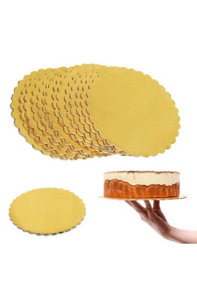 BENS Gold Handkerchief 28 Cm Thick Cake Mat 10 Pieces