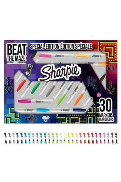 Sharpie FİNE PERMANENT MARKÖR KALEM SETİ LABİRENT TONLARI 30 RENK