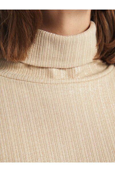 LC Waikiki LCWAIKIKI Κλασικό ζιβάγκο με γυαλιστερή εμφάνιση μακρυμάνικο υπερμεγέθη γυναικείο τουνίκ