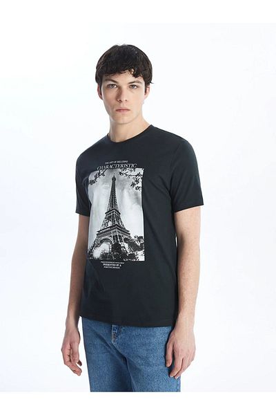LC Waikiki XSIDE Crew Neck Short Sleeve Printed Combed Cotton Men's T-Shirt