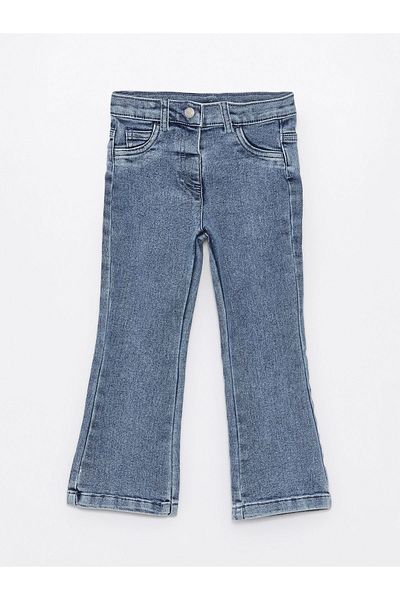 LC Waikiki Basic Jean Pants for Baby Girl - Elastic Waist