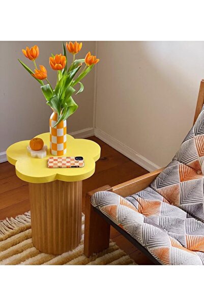 BÜYÜK İNCİ Çiçek Şekilli Yan Sehpa/Yatak Yan Sehpası