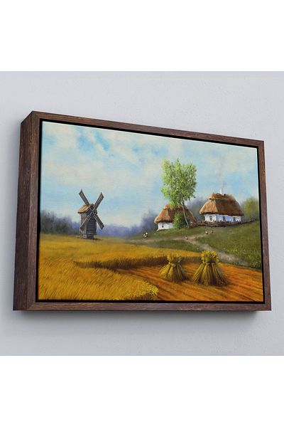 Harita Sepeti Tablou decorativ cu vedere la peisajul satului ucrainean în cadru-3712