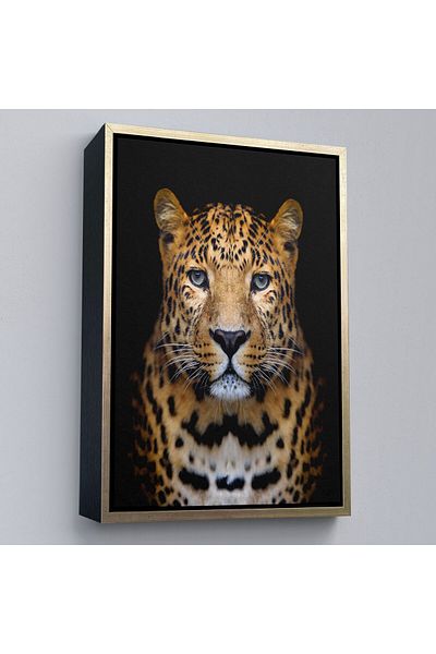 Harita Sepeti Διακοσμητικός πίνακας καμβά Leopard με πλαίσιο-5959