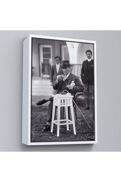 Harita Sepeti Pictură portret Ataturk înrămată Mustafa Kemal Atatürk Pictură decorativă pe pânză dreptunghiulară-124