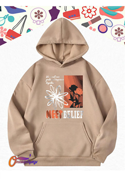 oneagılyazı Žene - MEET BELIEF Štampano Dukserica sa kapuljačom