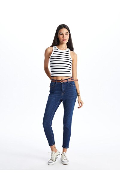 LC Waikiki Γυναικείο τζιν παντελόνι LCW Super Skinny Fit Jupiter - με ζώνη στη μέση