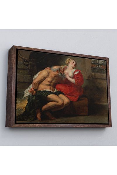 Harita Sepeti Επιτραπέζιο καμβά Peter Paul Rubens Cimon And Pero με πλαίσιο, ζωγραφική γυμνό, Giclee Wall Art-5377