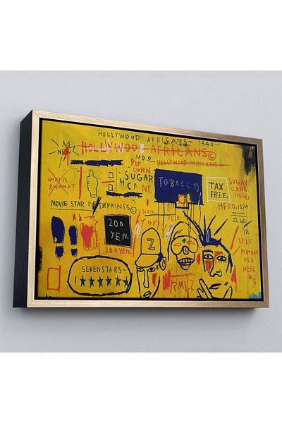 Harita Sepeti Σκελετός Jean Michel Basquiat, Hollywood Africans 1983 Πίνακας σε καμβά-5058
