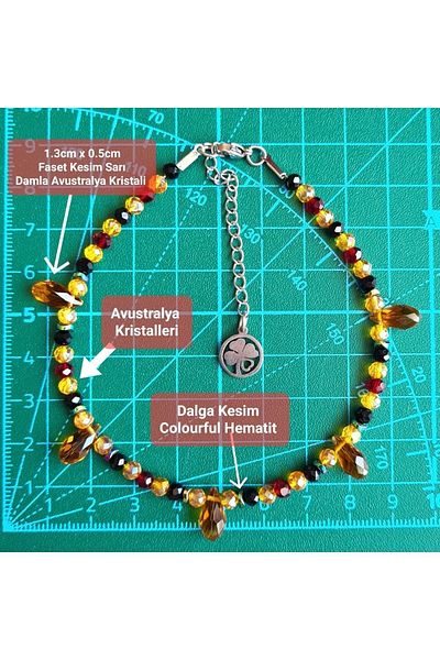 Singincraft Mustard Australian Crystal Anklet (Handmade Design Products)