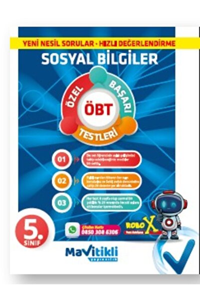 Mavitikli Yayıncılık 5.SINIF SOSYAL BİLGİLER ÖZEL BAŞARI TESTLERİ-ÖBT