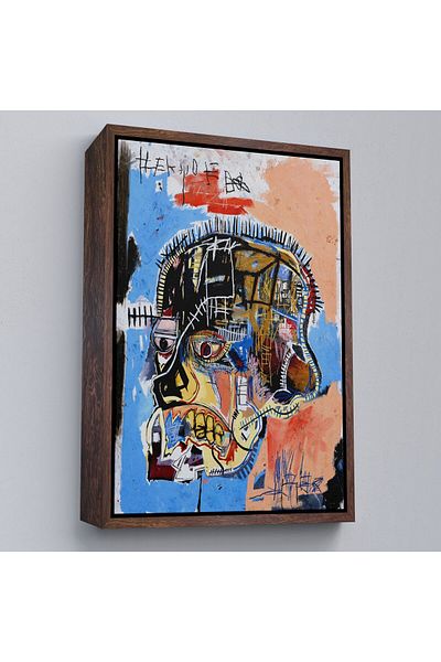 Harita Sepeti Jean Michel Basquiat με κορνίζα, Ανώνυμο κρανίο 1981 Έκθεση ζωγραφικής-4978