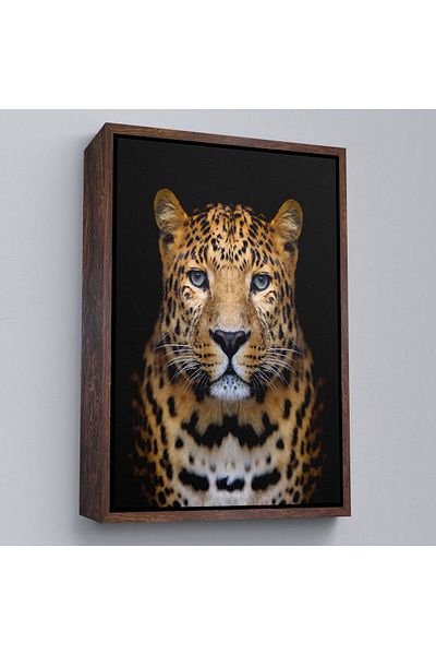 Harita Sepeti Διακοσμητικός πίνακας καμβά Leopard με πλαίσιο-5959