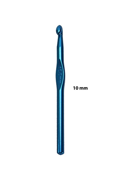 aladepo Μεταλλικό Μαλλί Βελονάκι Χτενισμένο Μακραμέ Πλεκτό Νο: 10 Χιλ. (15 CM) 1 Τεμάχιο