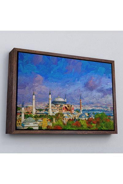Harita Sepeti Peisajul Moscheei Hagia Sofia într-un cadru Pictură în ulei Pictură murală pe pânză-3690
