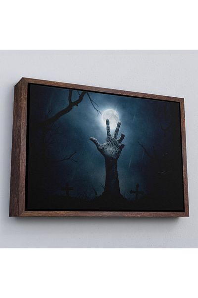 Harita Sepeti Επιτοίχια ζωγραφική με κορνίζα Halloween Graveyard Resurrection Hand-5192