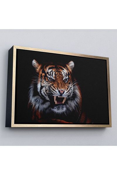 Harita Sepeti Διακοσμητικός πίνακας καμβά με κορνίζα Tiger-1156