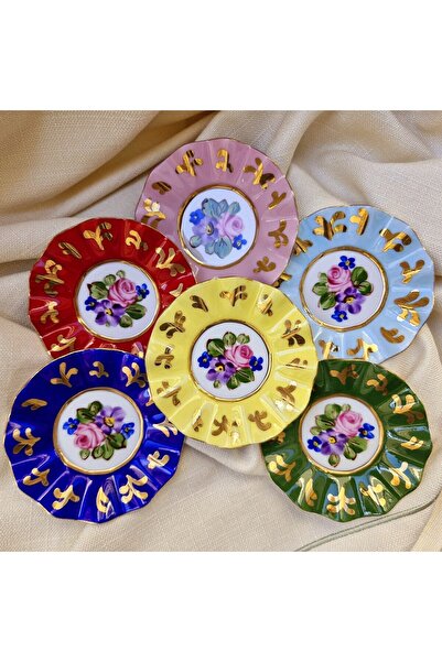 BY.RAYKA PORSELEN El Dekor Sülman Tea Plate - Stylish and Useful