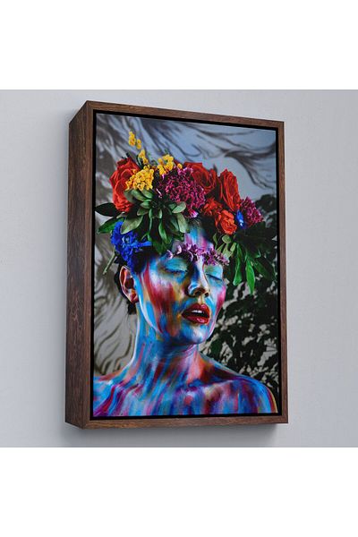 Harita Sepeti Ζωγραφική τοίχου με κορνίζα Flower Crown Girl-5990