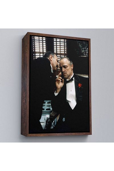 Harita Sepeti Pictură pe pânză The Godfather cu cadru, Vito Corleone Film Scene Canvas Print-5279