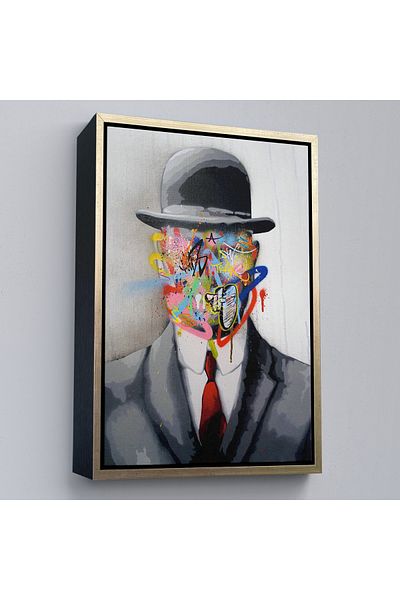 Harita Sepeti Rene Magritte faimos pictură „Fiul omului” Graffiti Pop Art Pictură-6316