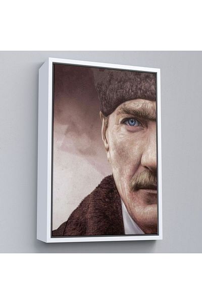 Harita Sepeti Pictură decorativă de perete Mustafa Kemal Atatürk cu cadru -6166