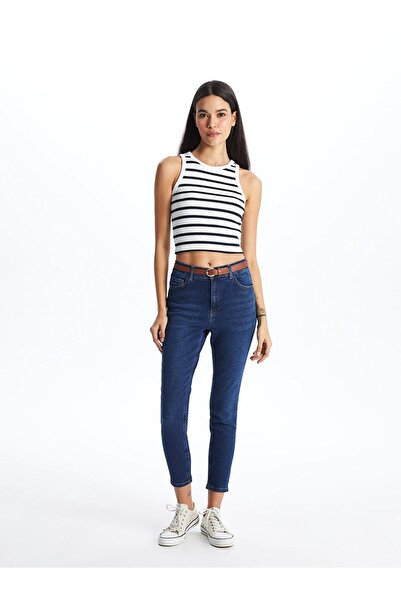 LC Waikiki Γυναικείο τζιν παντελόνι LCW Super Skinny Fit Jupiter - με ζώνη στη μέση