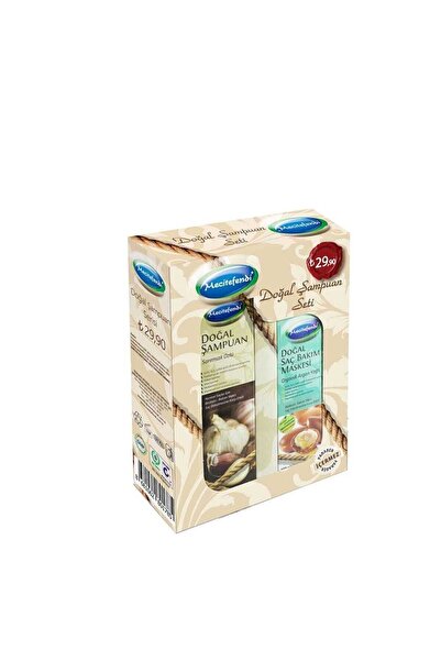 Mecitefendi Doğal Şampuan Seti Sarımsak Özlü +Argan Yağlı Mecitefendi