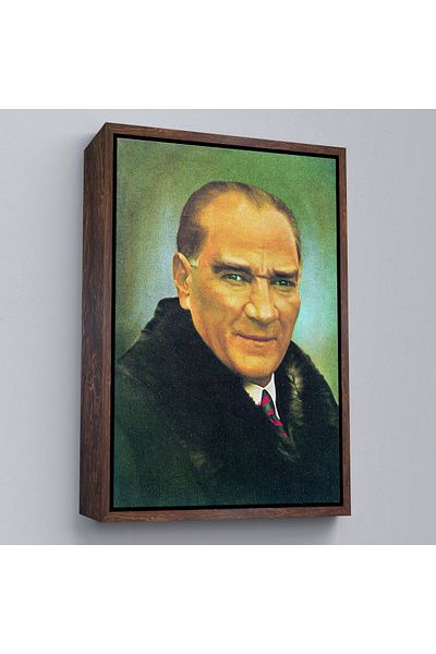 Harita Sepeti Πορτρέτο Ατατούρκ με κορνίζα Μουσταφά Κεμάλ Ατατούρκ Ορθογώνιο Διακοσμητικό Πίνακας Καμβά-70