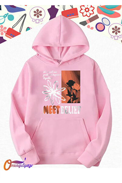 oneagılyazı Žene - MEET BELIEF Štampano Dukserica sa kapuljačom