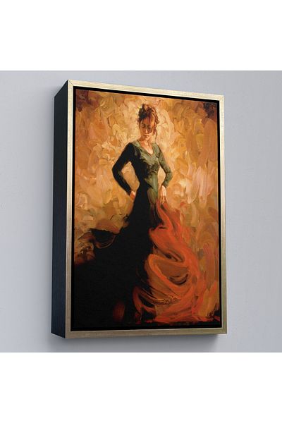 Harita Sepeti Pictură decorativă de perete pentru femeie dansatoare de flamenco în cadru-6425