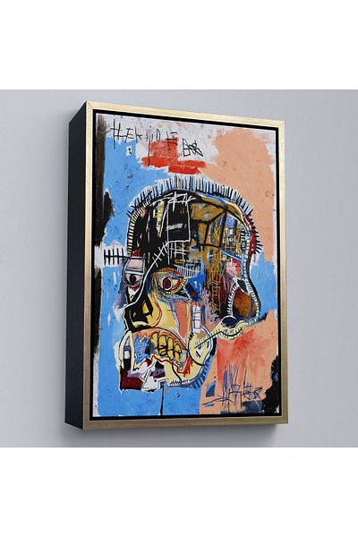 Harita Sepeti Jean Michel Basquiat με κορνίζα, Ανώνυμο κρανίο 1981 Έκθεση ζωγραφικής-4978