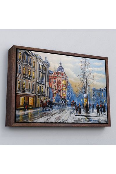 Harita Sepeti Pictură decorativă de perete cu cadru Ucraina Kiev Old Street View-3695