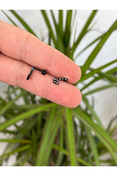 Karınca Piercing Retro Arrow Jewelled Ear Flat Forward Helix Conch Lip Tragus Piercing Earring (Ant Tattoo)