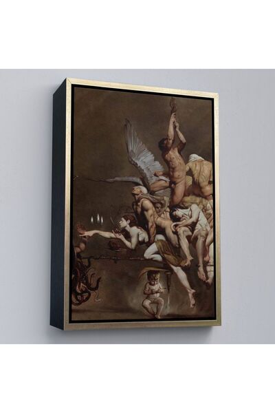 Harita Sepeti Çerçeveli Roberto Ferri'İn Kırık Zevkler İsimli Eseri Duvar Tab...