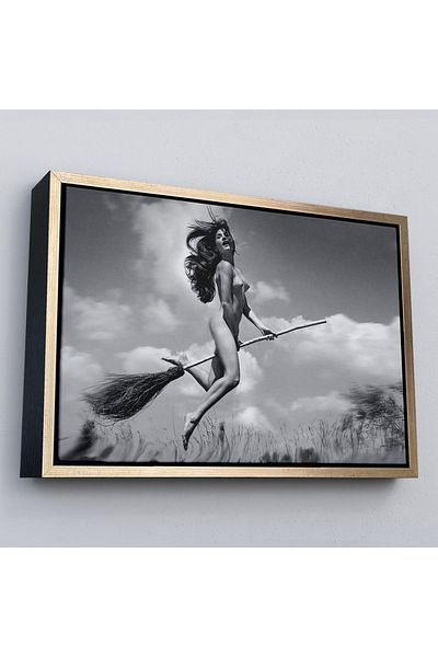 Harita Sepeti Ζωγραφική σε καμβά Flying Nude Kandin με πλαίσιο ηλεκτρική σκούπα-5145