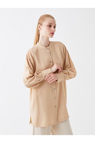 LC Waikiki Γυναικείο τουνίκ ίσιο μακρυμάνικο γιακά LCW Modest