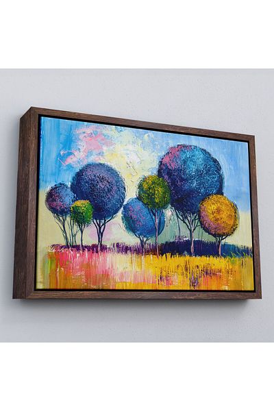 Harita Sepeti Pictură de perete decorativă pe pânză cu flori de grădină înrămată-3594