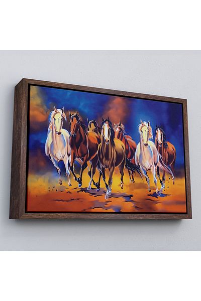 Harita Sepeti Cavalii care alergă într-un cadru Vedere pictură în ulei Pictură decorativă pe pânză-3630