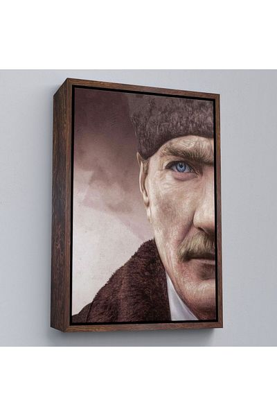 Harita Sepeti Pictură decorativă de perete Mustafa Kemal Atatürk cu cadru -6166