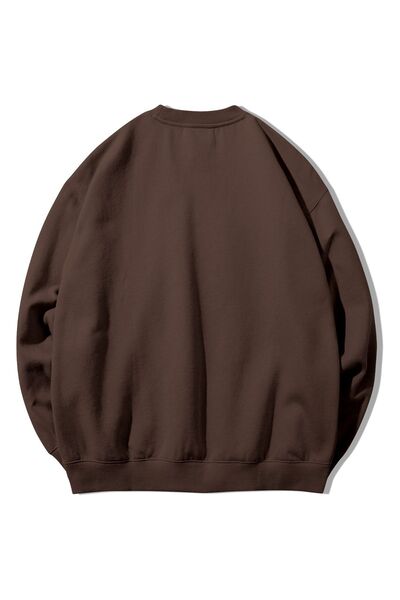 Stadium Unisex Καφέ Basic Απλό φούτερ με λαιμόκοψη