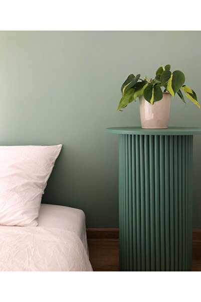 BÜYÜK İNCİ Yuvarlak, minimalist, el yapımı komodin, yan sehpa