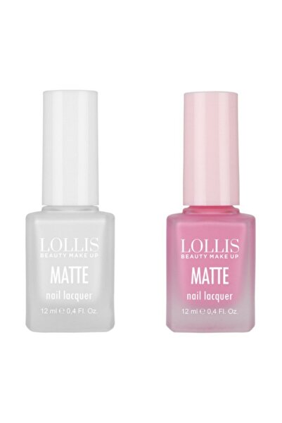 Lollis Oje Seti Matt 01&matte 08 /nail Lacquer Set Matte 01&matte 08