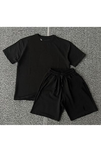 viperkombin Black T-shirt and Shorts Set