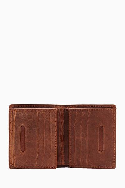 DAMY Men's Genuine Leather Upright Wallet RFID Gift Wallet with Card Holder - Tan K290